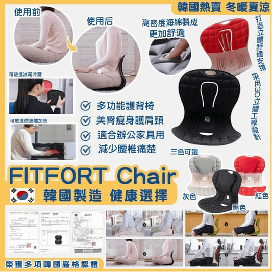 韓國FITFORT Chair矯正坐姿椅背墊附送軟墊