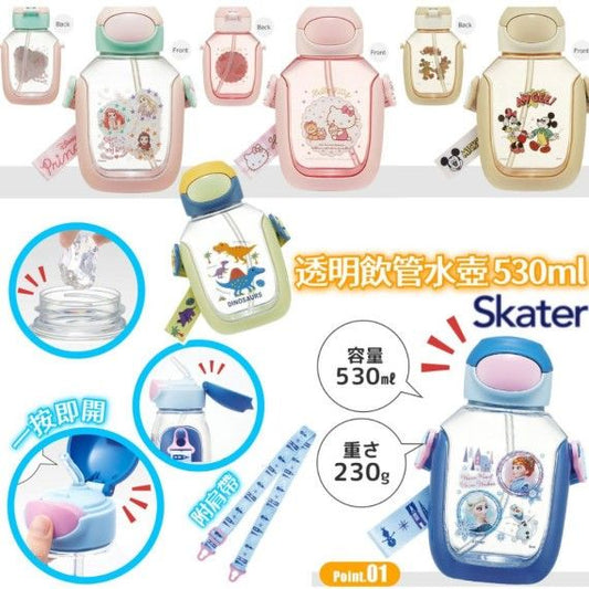 (日本代购) Skater 2023款吸管水壶530ml 